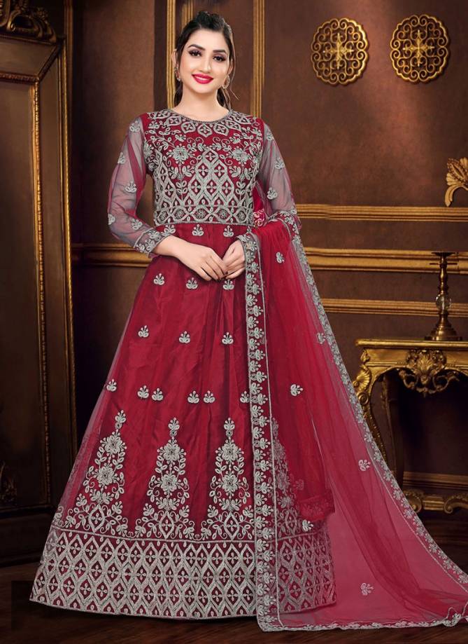 viana vol 5 Designer Heavy Festive Wear Butterfly Net With Embroidery Work Gown With Dupatta Collection(XL(Margin upto 44)